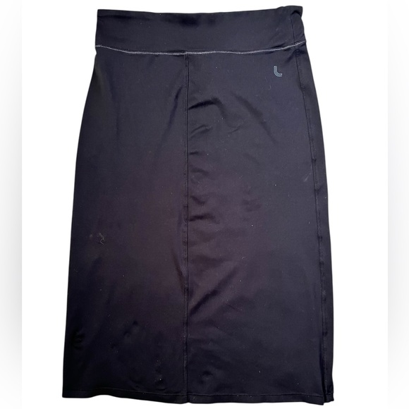 Lole Black Slip On Elastic Waist Midi Skirt - Picture 1 of 8